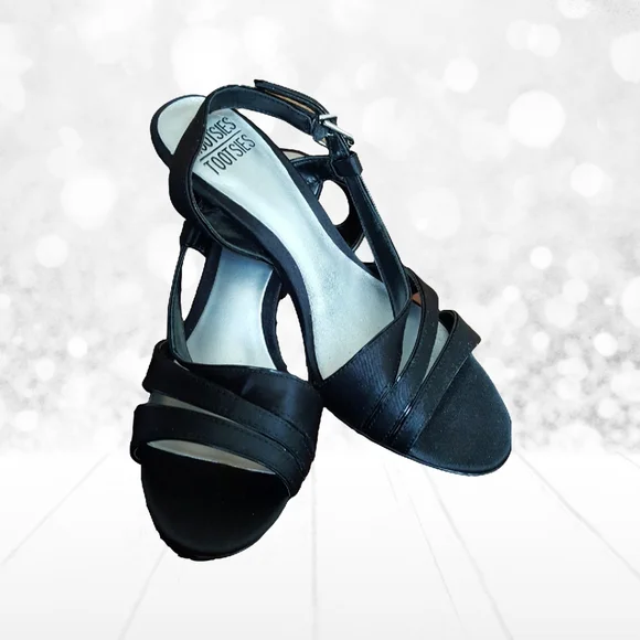 Mootsies Tootsies Size 6 Black Heels - Picture 4 of 13